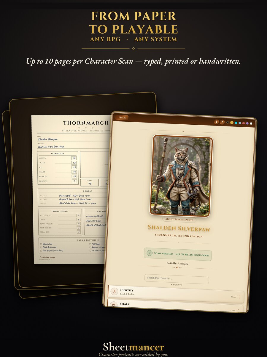 Scan up to ten pages of character info per scan