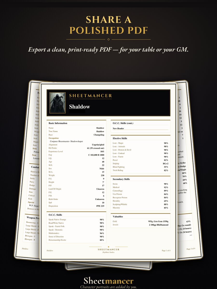 Export a print-ready PDF
