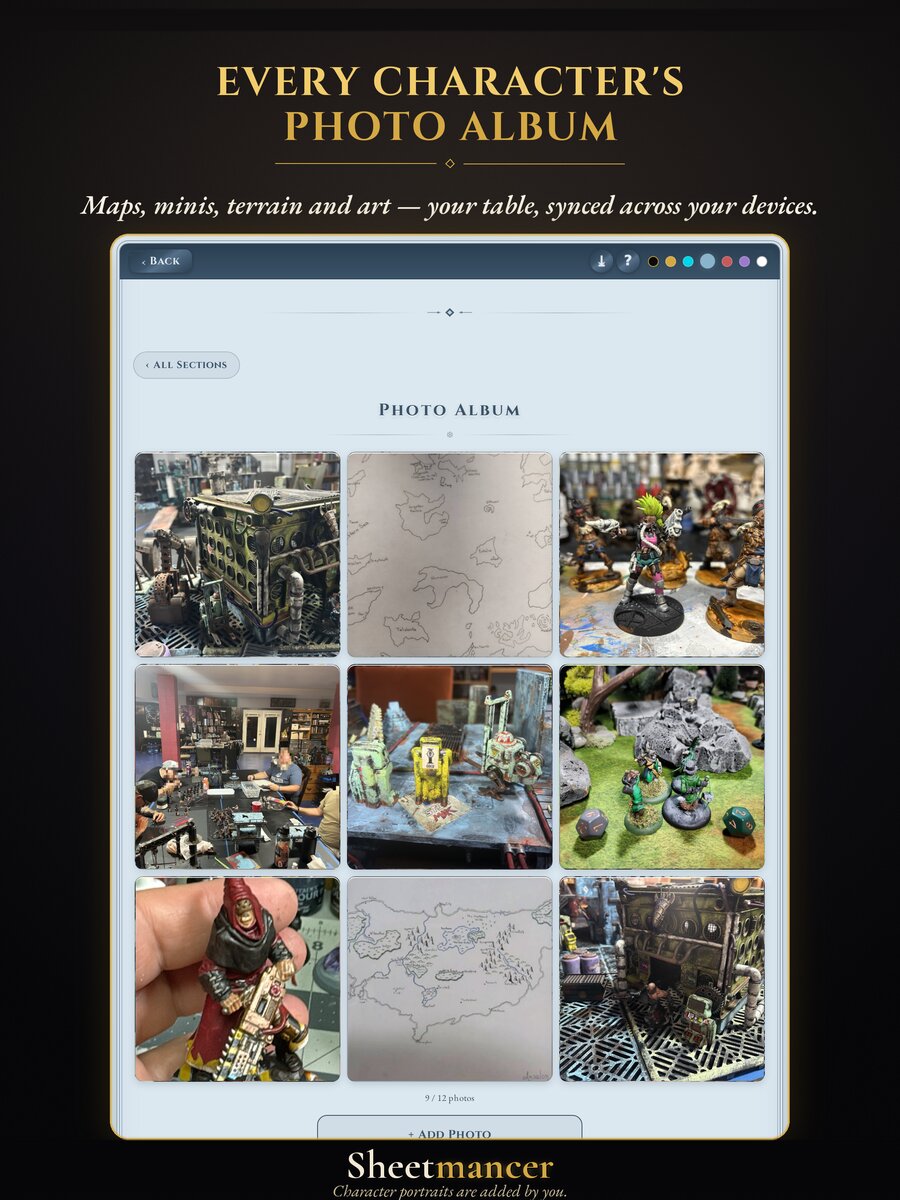 Photo Album for minis, maps and art